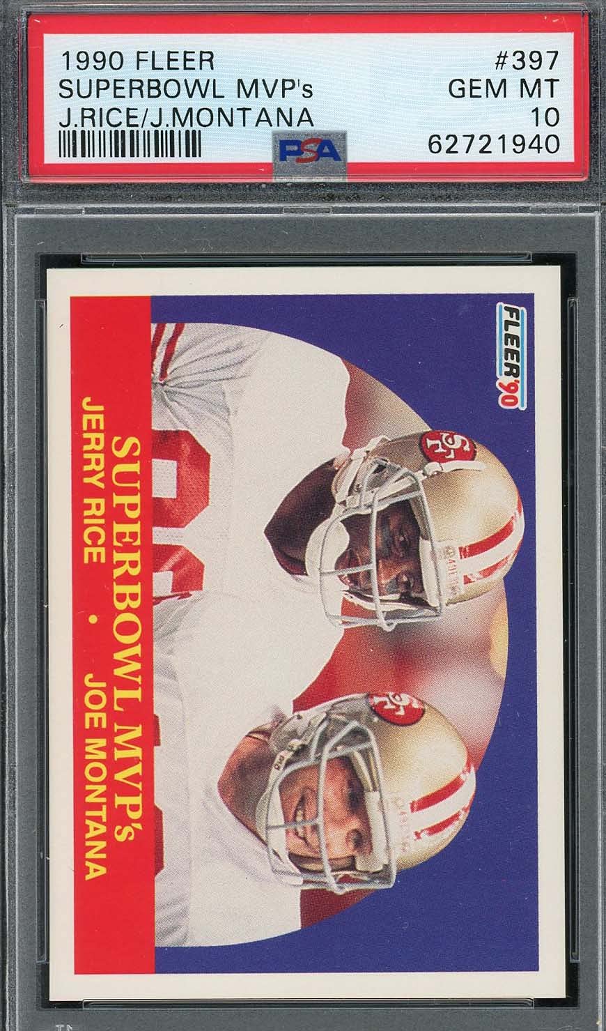 rare fleer 90 football cards Amazon.com: Joe Montana/Jerry Rice 1990 Fleer Superbowl MVPs Football Card  #397 PSA 10 : Collectibles & Fine Art