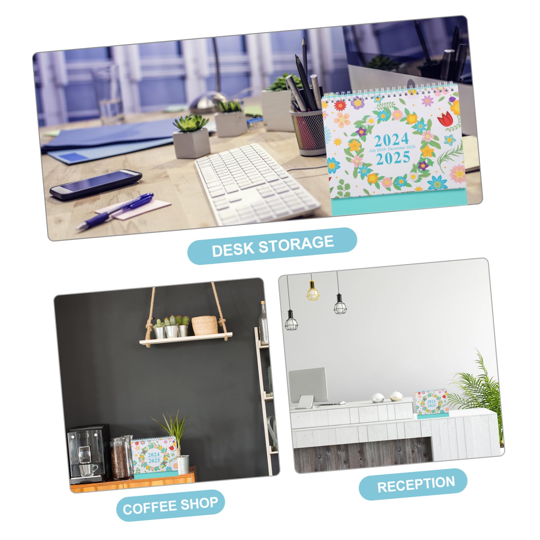 Angoily 5 Pezzi Tavolo Mesi Planner Mensile e Resistente Scrivania per e Organizzazione per Ufficio e Casa