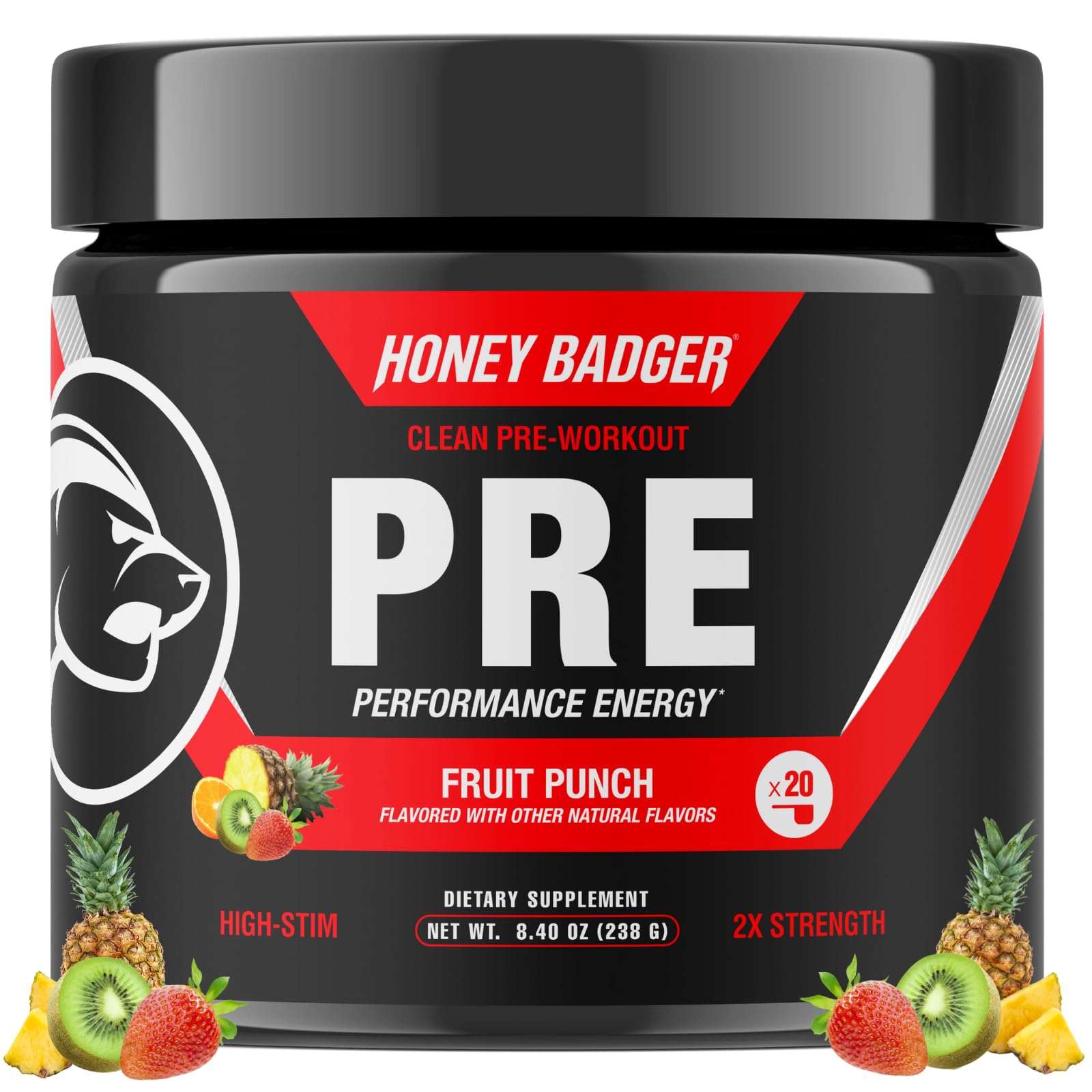 Amazon.com: Honey Badger Pre Workout Powder, Keto Vegan Preworkout