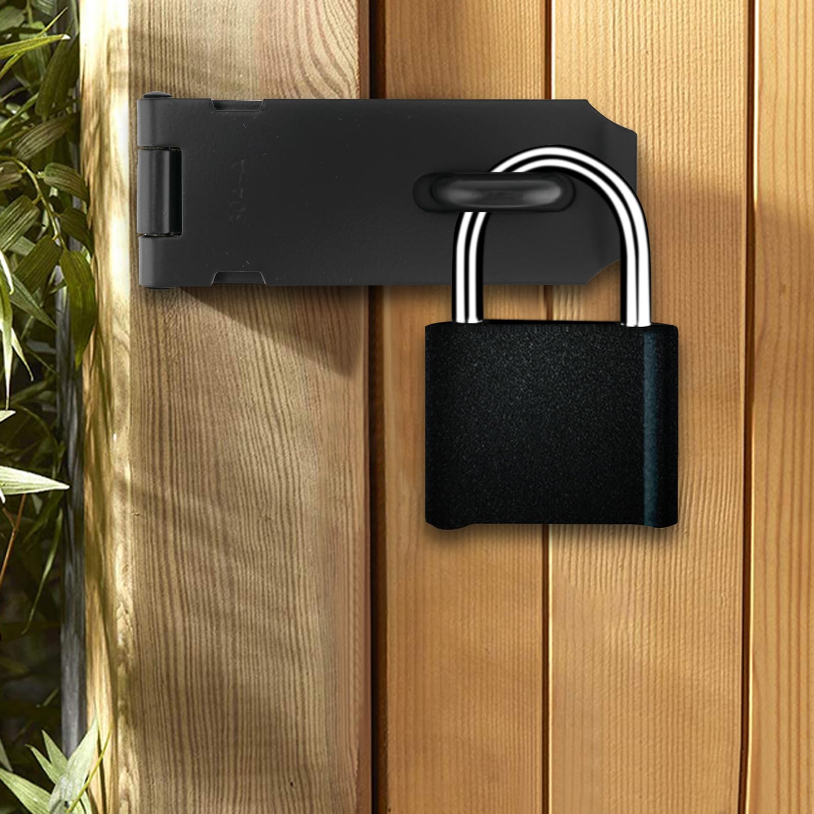Lucchetto per porta, in acciaio inox 304, resistente, con viti per capannoni, armadietti, cassetti, cancelli in legno, per esterni (12,7 cm