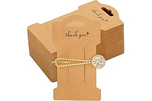 joycraft Hair Clip Display Cards: 50Pcs 4.5x2.6 Inch Brown Hair Clip Cards...