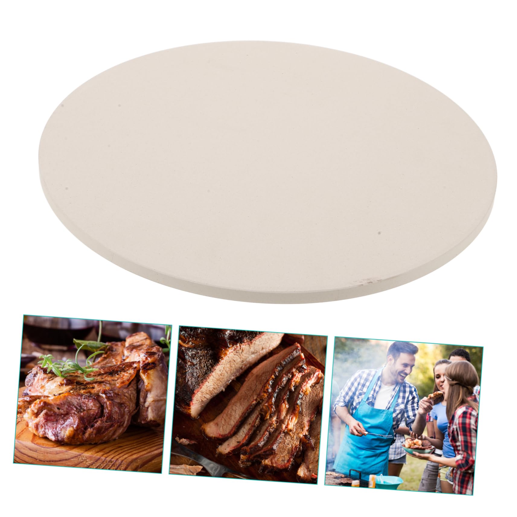 Piedra de Horno Redonda de Cordierita para Grill y Horno | Absorbe Humedad, Apta para Pizza y Pan, Formato Circular para Cocción Uniforme