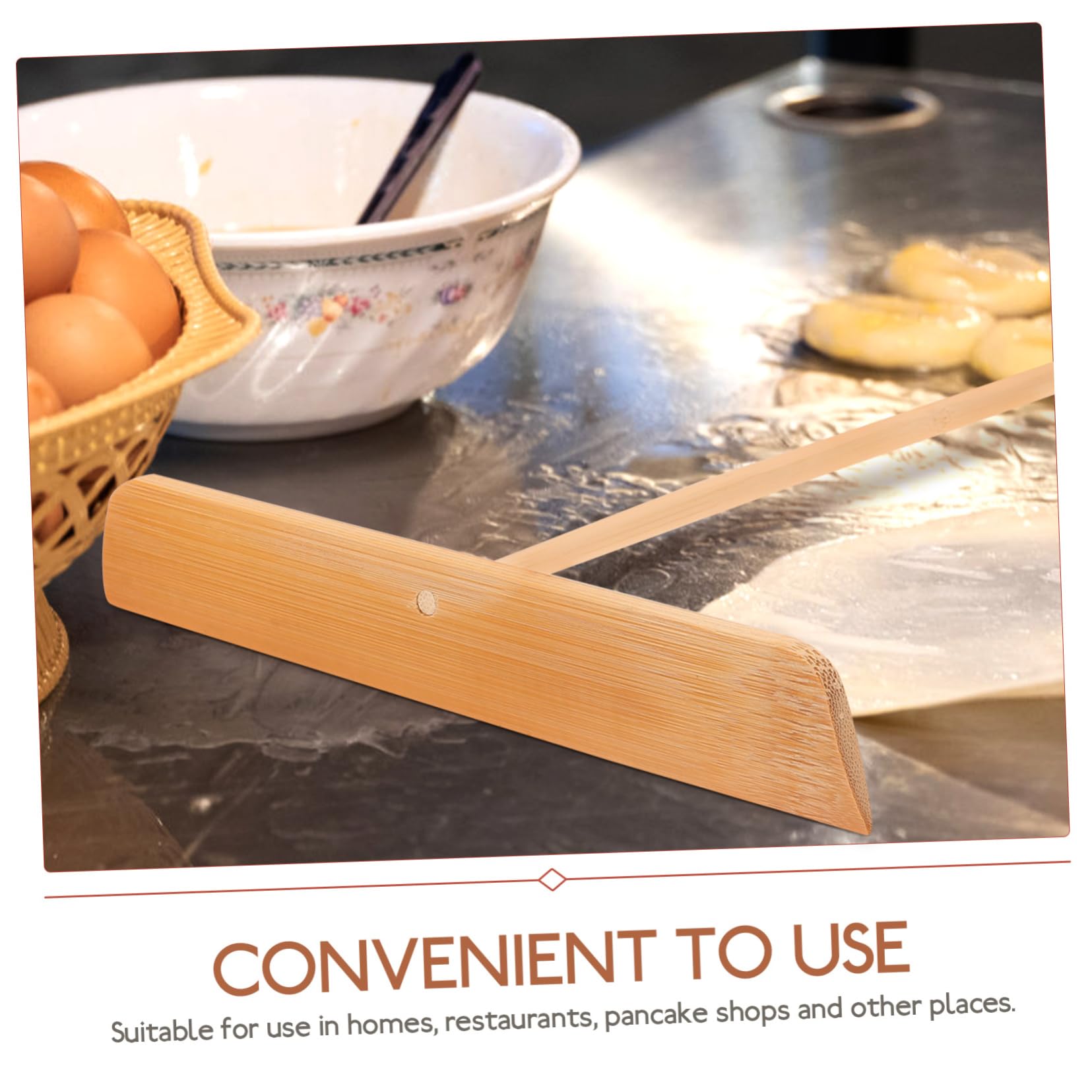 HANABASS 1set Pancake Oil Spreader Tool Crepe Applicator for for Pancakes Fried Eggs More Kitchen Utensil for Home Commercial Use