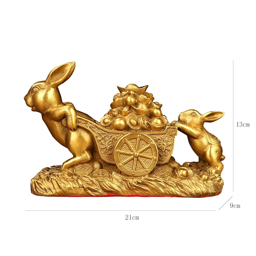 兎の置物　鉄製　風水　親子　レトロ　アンティーク干支置物 コレクション 楽天市場】うさぎ 置物 2匹セット タイプ2 風水 置物