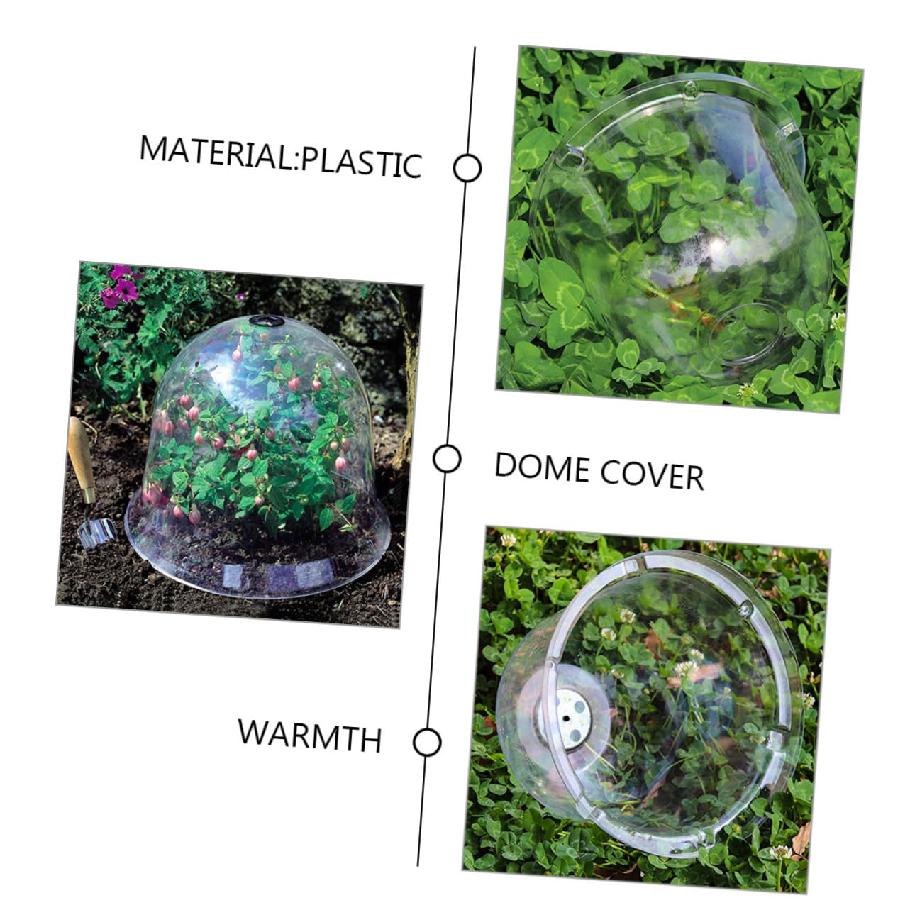 Toyvian 6 Pièces Cloche de Jardin Transparente Protection Gel Froid pour Plantes Fleurs Couverture de Culture Réutilisable pour Jardinage à Projets Paysagers
