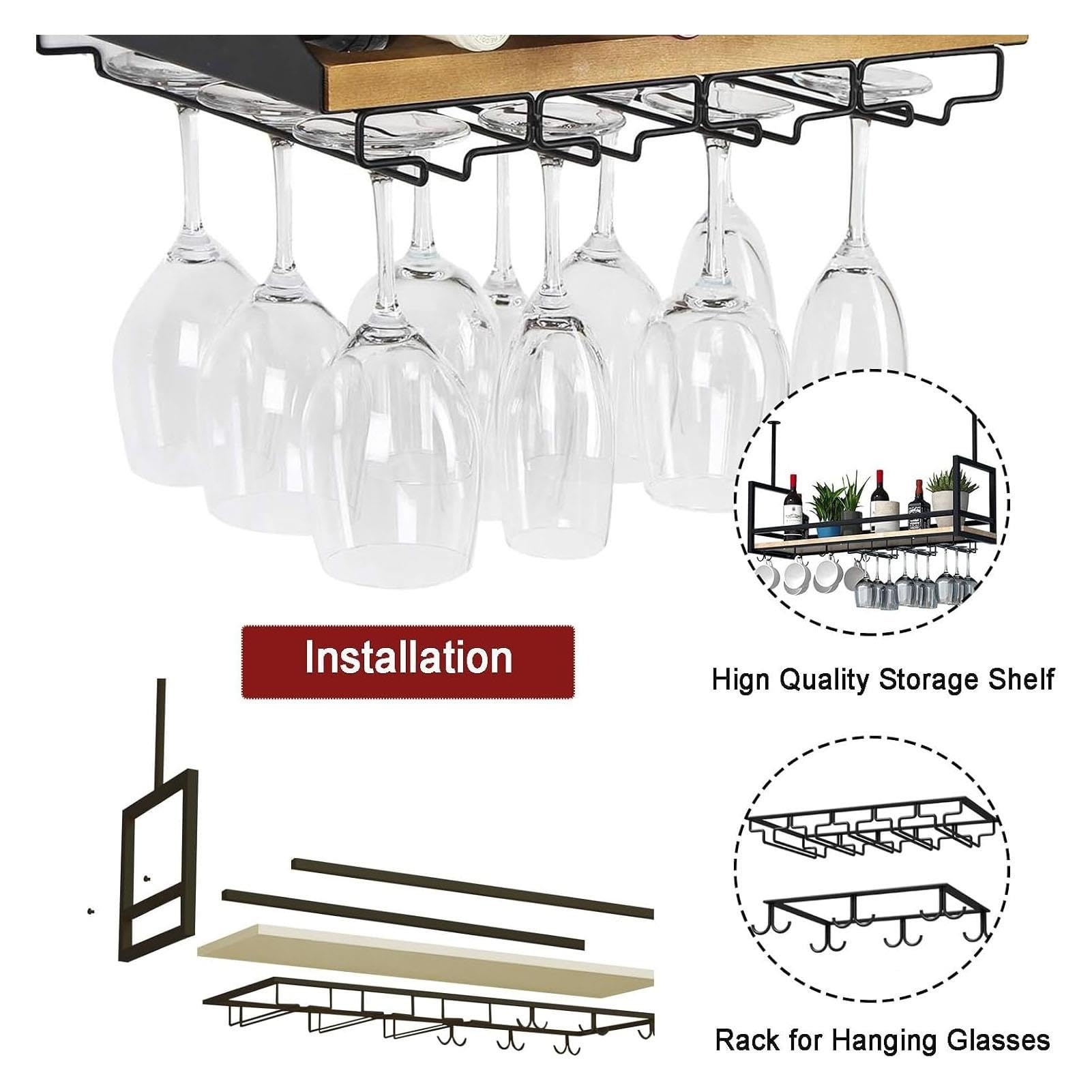 Portabottiglie da soffitto a un livello per bar ristorante da cucina