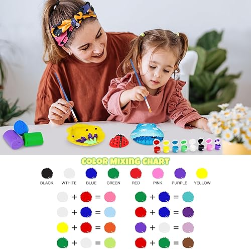 Miniatura 8 de Nicmore Arte y manualidades de conchas marinas para niños: kits de pintura que brillan en la oscuridad, manualidades para edades de 4 a 6 años, 4 a