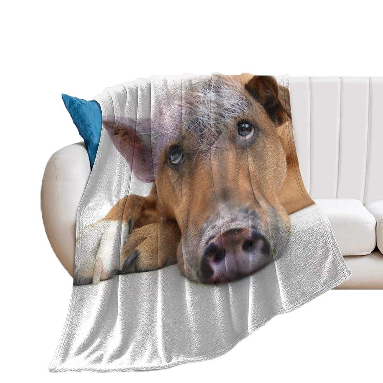 Couverture cochon de neige en flanelle pour des soirées canapé cocooning