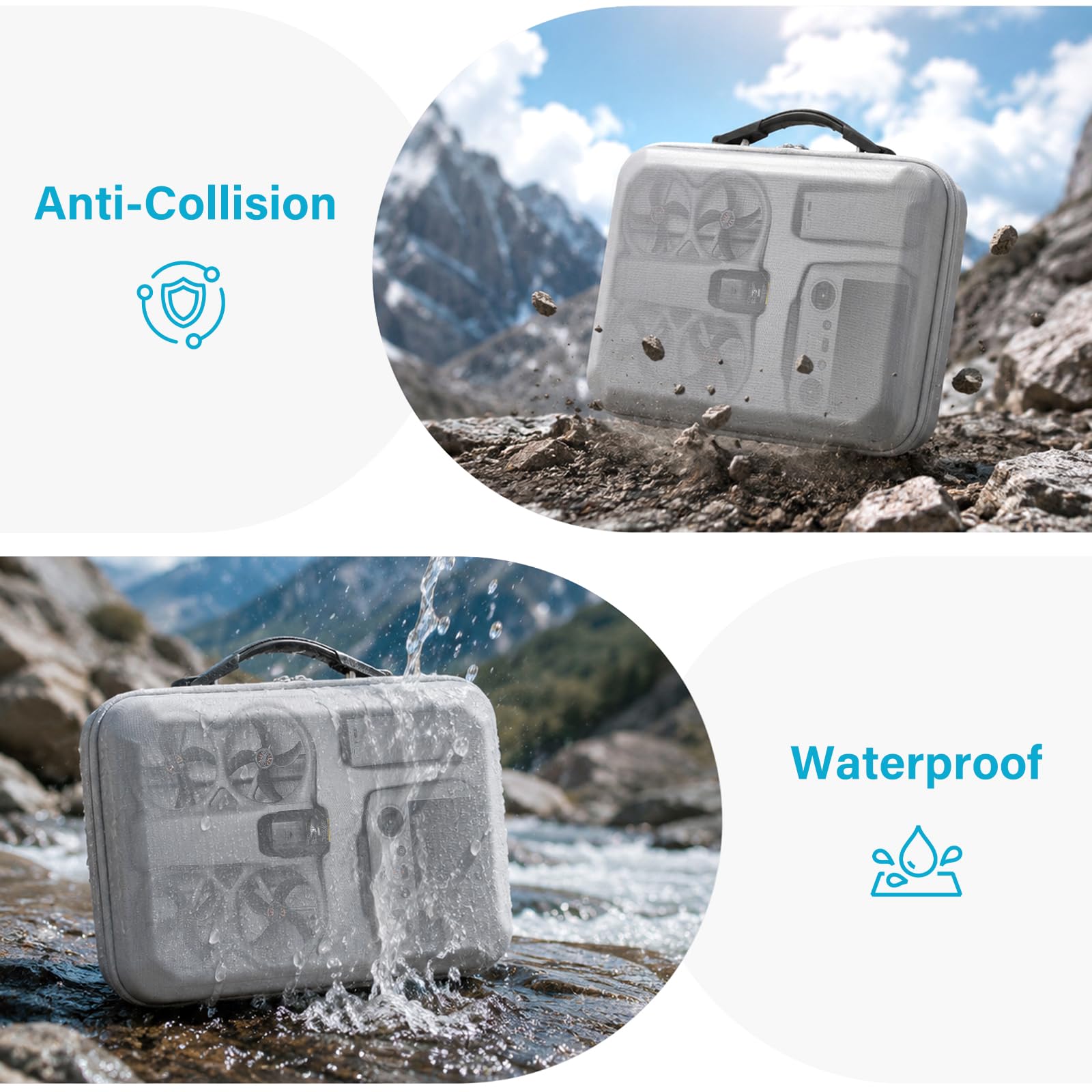 Tasche für DJI Avata 360 Case, Tragetasche für DJI Avata 360 Fly More Combo Zubehör, Kompakte Reisetasche für RC 2 Controlle/Akku Koffer, für Drone Aufbewahrung/Schutz