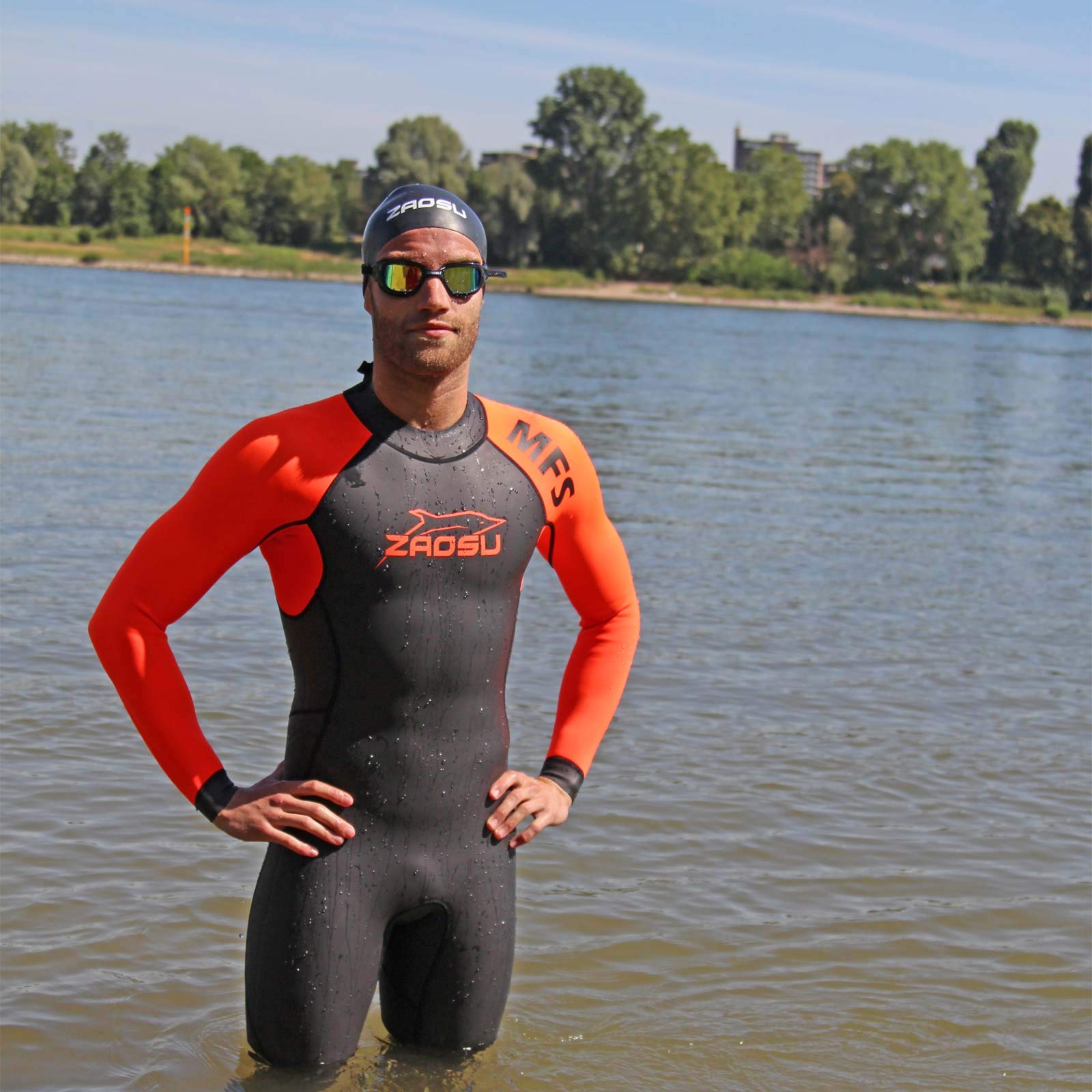ZAOSU MFS Traje de Neopreno para Hombre, Traje de triatlón para Nadar al Aire Libre