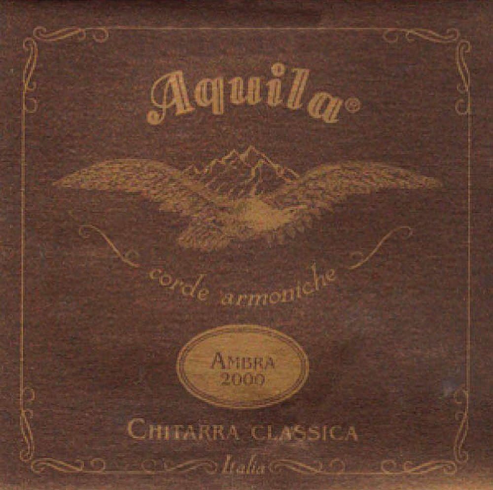 AQUILA CORDE ARMONICHE108C Ambra 2000 Classical Guitar Complete Set incl. Nylgut Trebles, Nylgut Multifilament Core/Silver-Plated Wound Basses