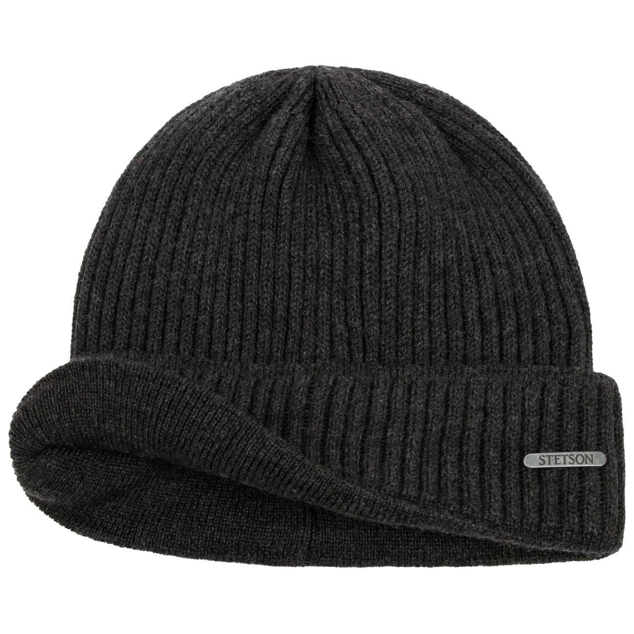 Stetson Parkman Bonnet en Tricot a Revers Fabrique en Italie Unisexe Automne Hiver