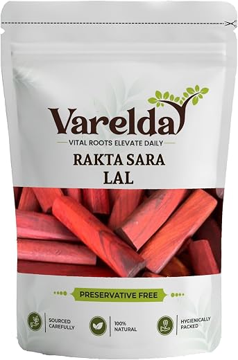 VARELDA Rakta Sara - Lal Chandan Lakdi - Pterocarpus santalinus (1000 Grams)