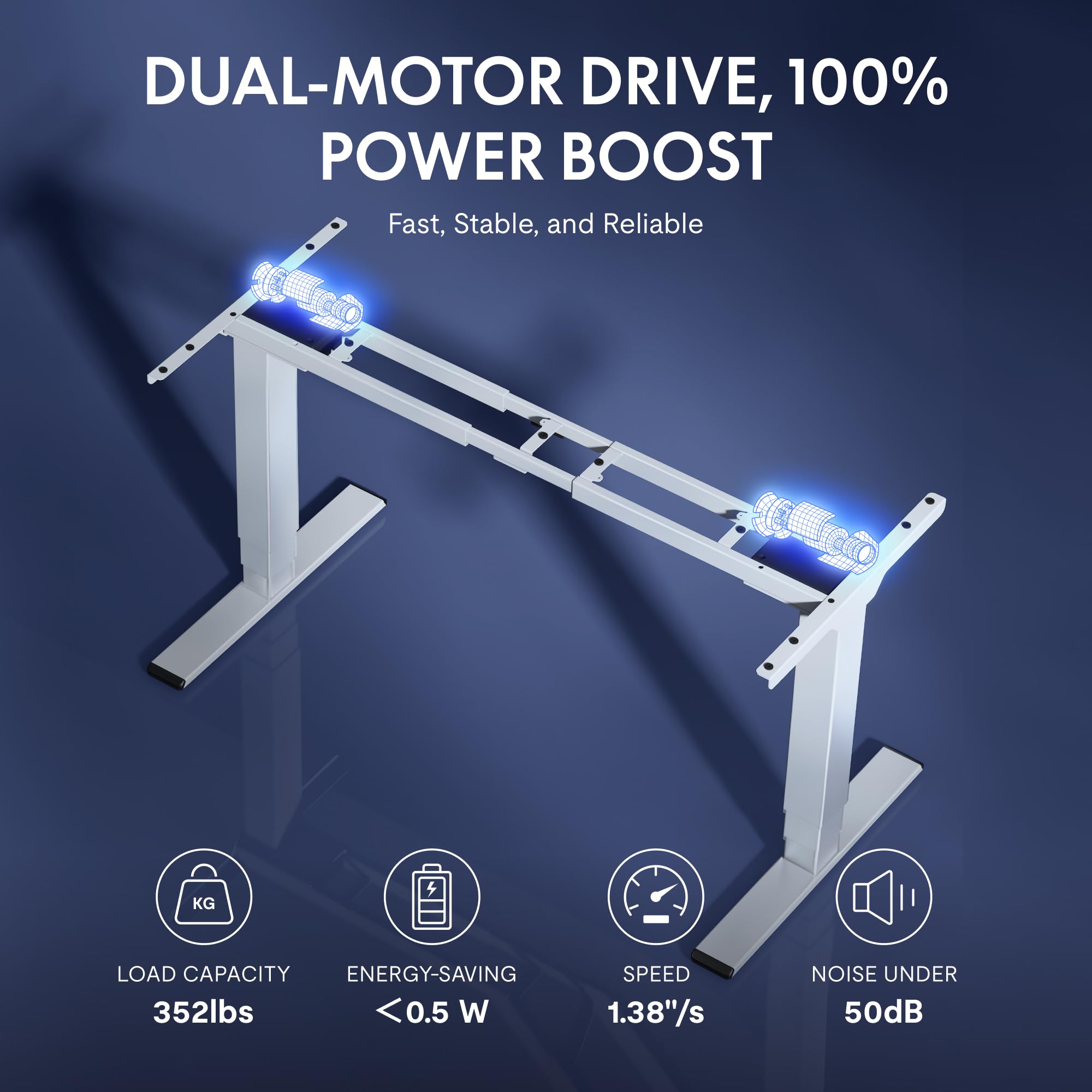FLEXISPOT E6G CyberX 71 RGB LED Large Electric Gaming Standing Desk Dual Motor 3-Stage Adjustable Desk up to — view 5