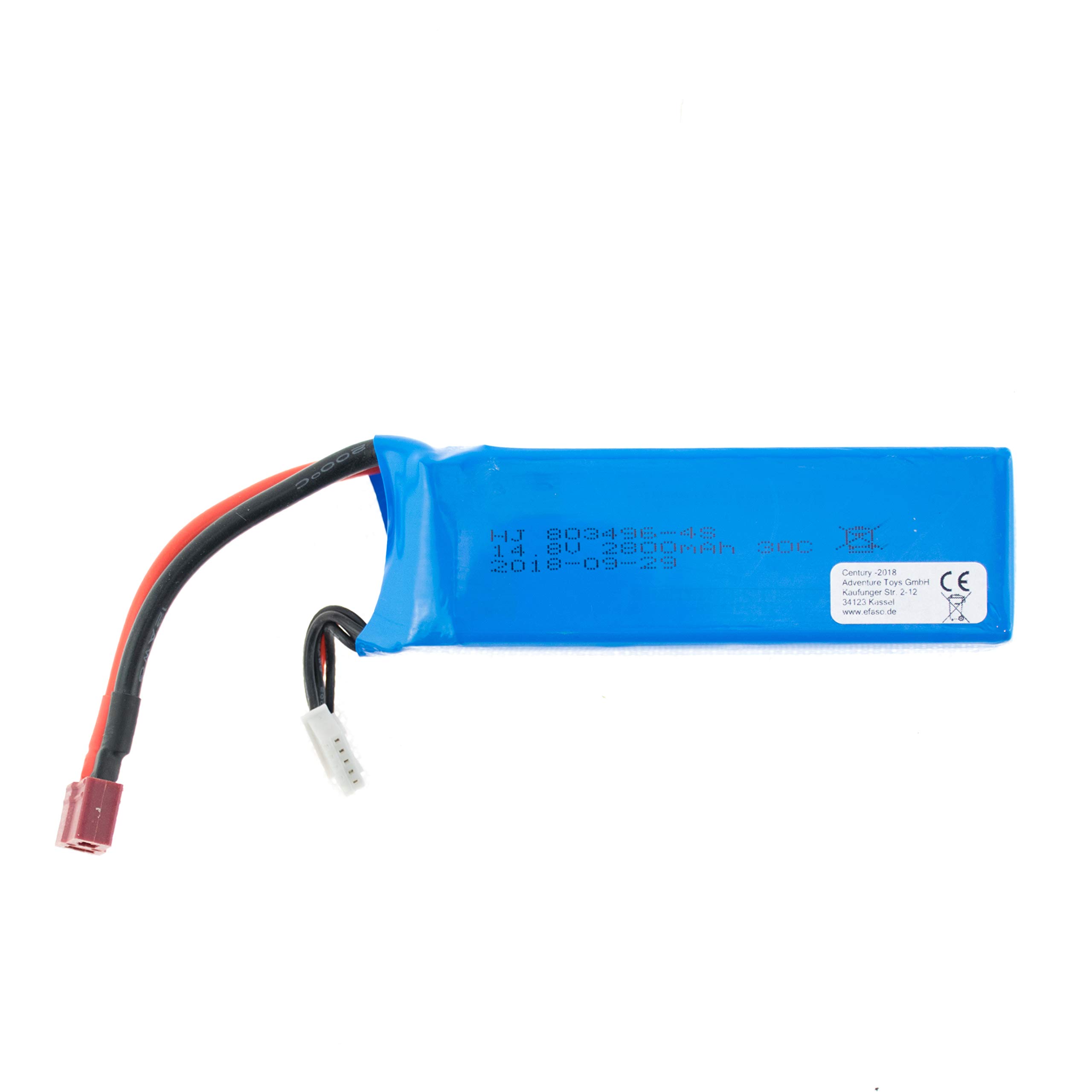 efaso Akumulator 14,8 V 2800 mAh Li-Po z wtyczką Deans pasuje do Feilun FT011, FT010