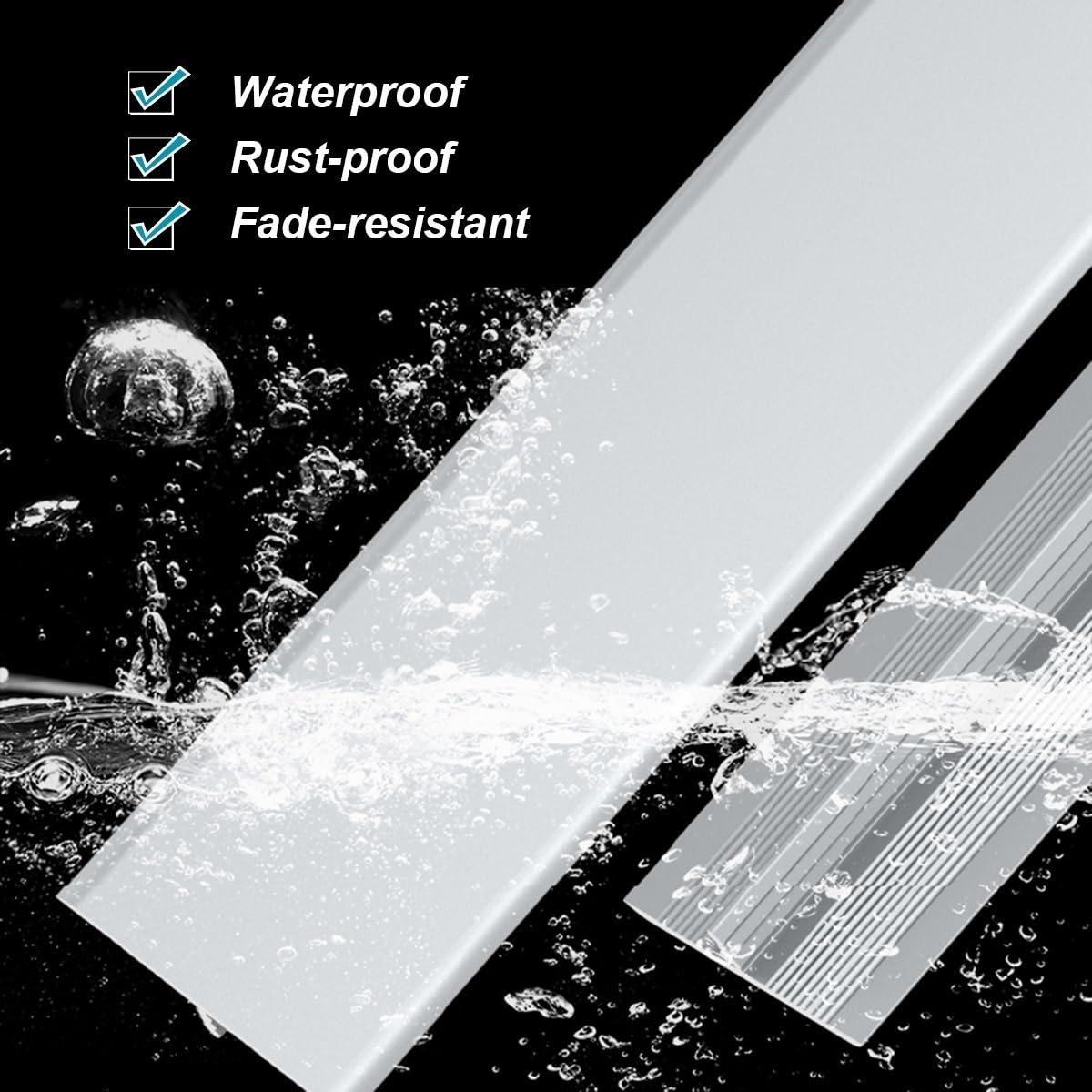 Bande De Transition En T Aluminium, Pour Les Espaces Entre Les Carreaux