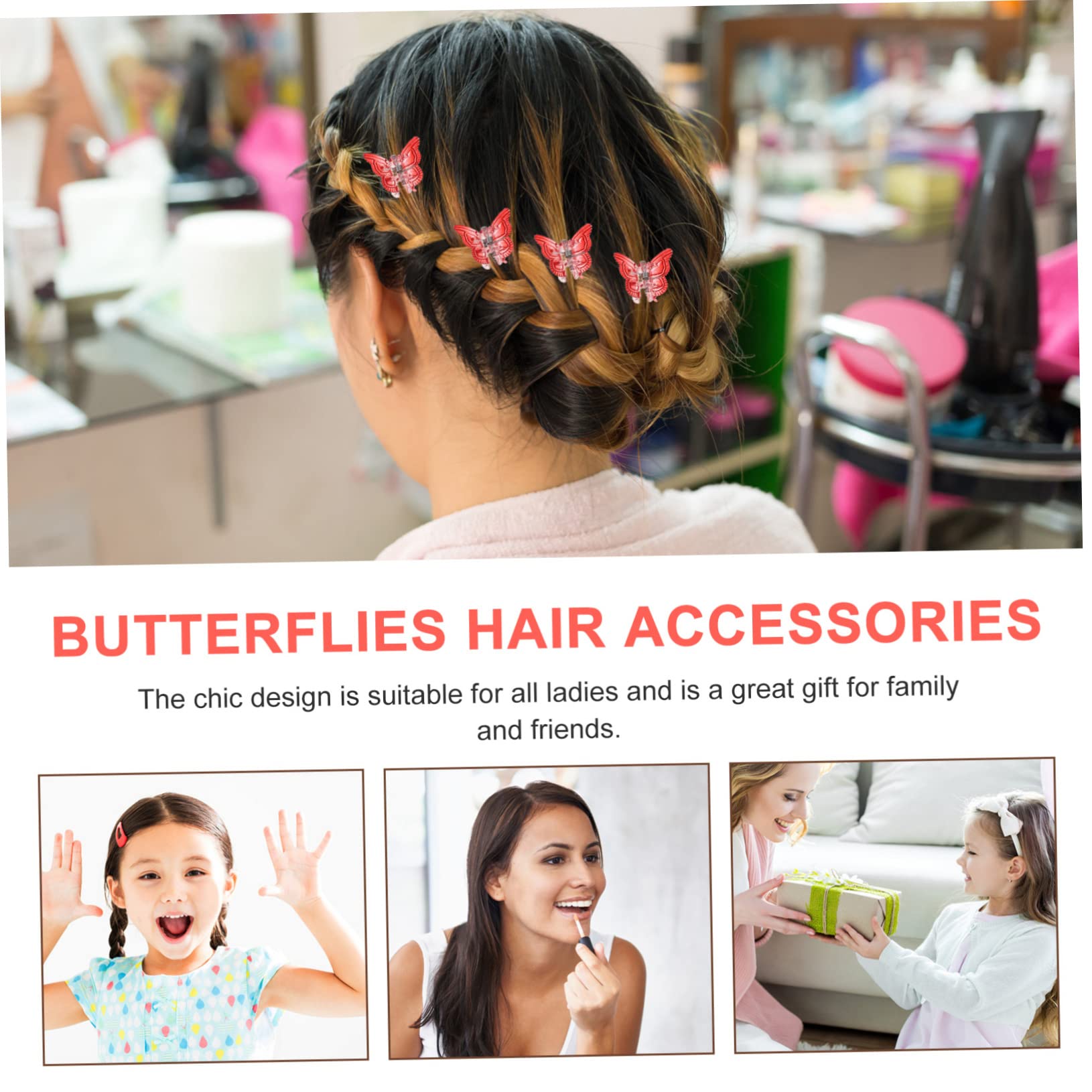 Healeved 250piezas Pinzas De Para Cabello Clips Pequeños De Diseño Elegante Accesorios De Pelo Para Mujeres y Niñas Para Fiestas y Uso Diario Color Transparente Degradado