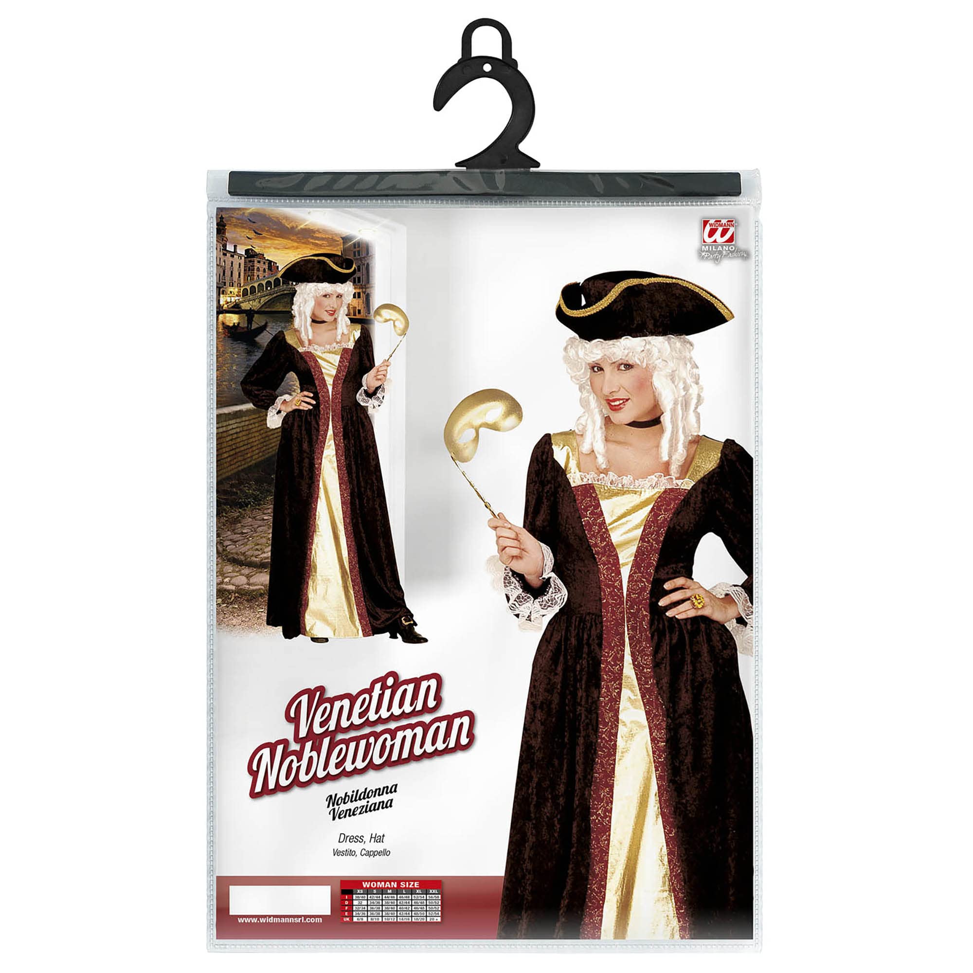 W WIDMANN MILANO Party Fashion - Kostüm Venezianische Adlige, Kleid, Maskenball, Faschingskostüme