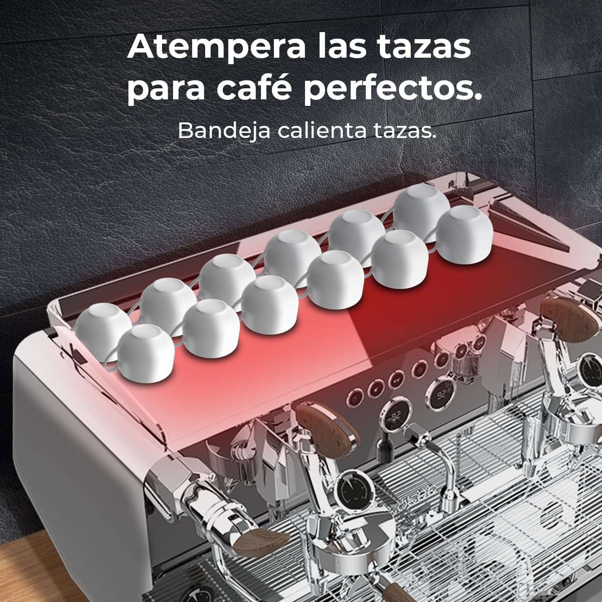 Cecotec Cafetera Express Barista Baristeo Gastro Dark. Bomba Rotatoria 9 Bares, Caldera 10.5L, Sistema E61, Control Pid, Grifos Profesionales, 3200W, Extracción Crema, Diseño Profesional, Versatilidad