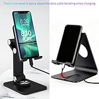 Vista 9 de 360 Rotating Cell Phone Stand,Folding Phone Stand,Adjustable Height and Angle Foldable Cell Phone Stand Holder for Desk, Taller iPhone Stand