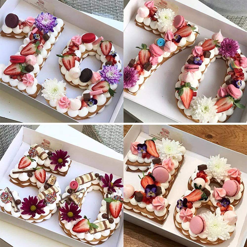 Stencil Numeri Per Torte | Set Da 9 Pezzi (0-8) | In PET | Per Decorazione Dolci Fai Da Te - Foto 9