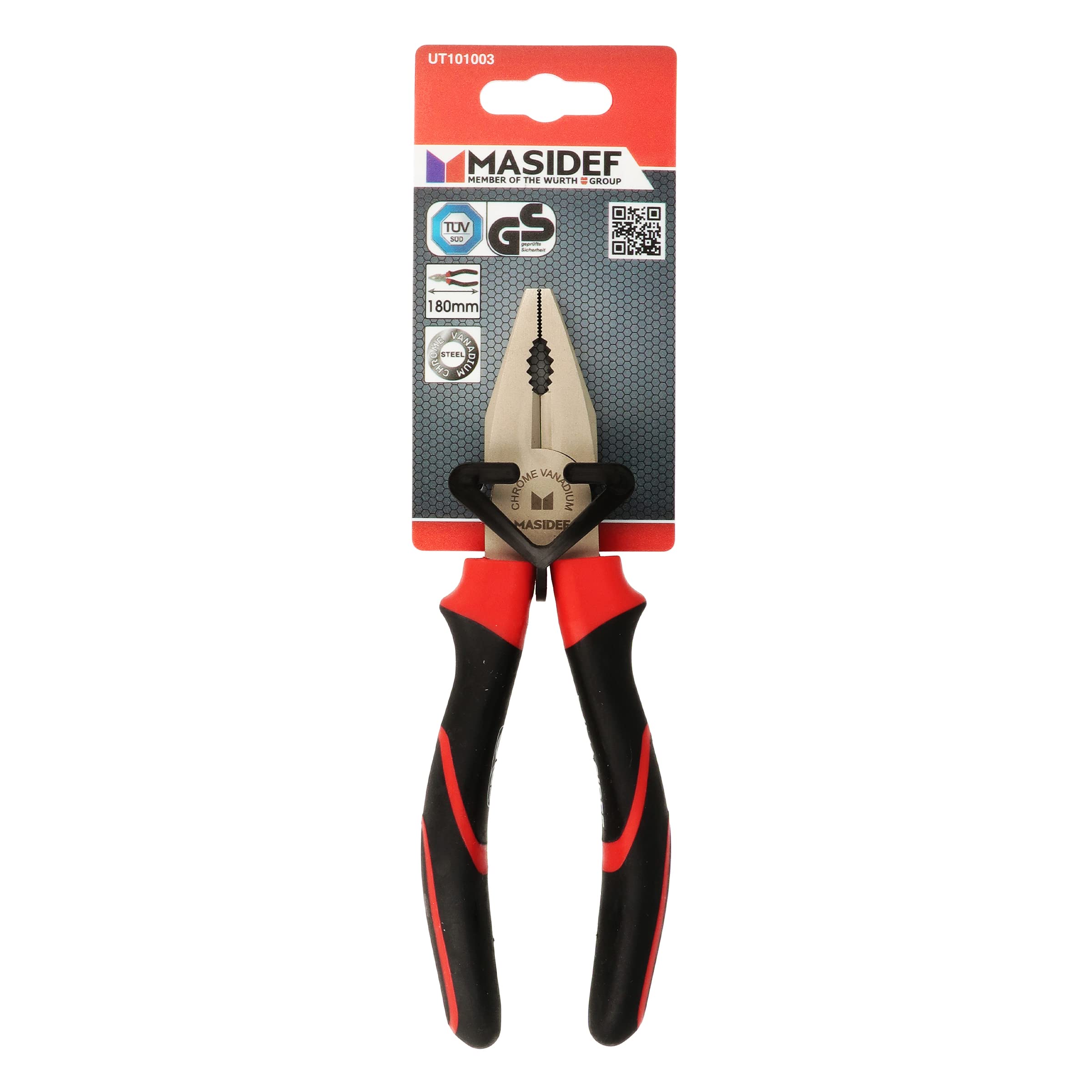 Masidef: Member of the Würth Group UT101003 - Alicates universales de cromo vanadio de 180 mm, multicolor