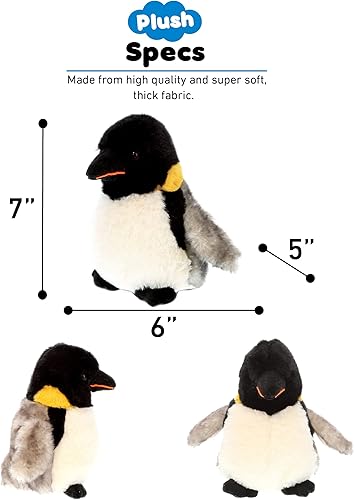 Miniatura 3 de DolliBu Animal de peluche de pingüino  Pingüino emperador suave y abrazable, adorable juguete de peluche de pingüino marino, lindo regalo para niños