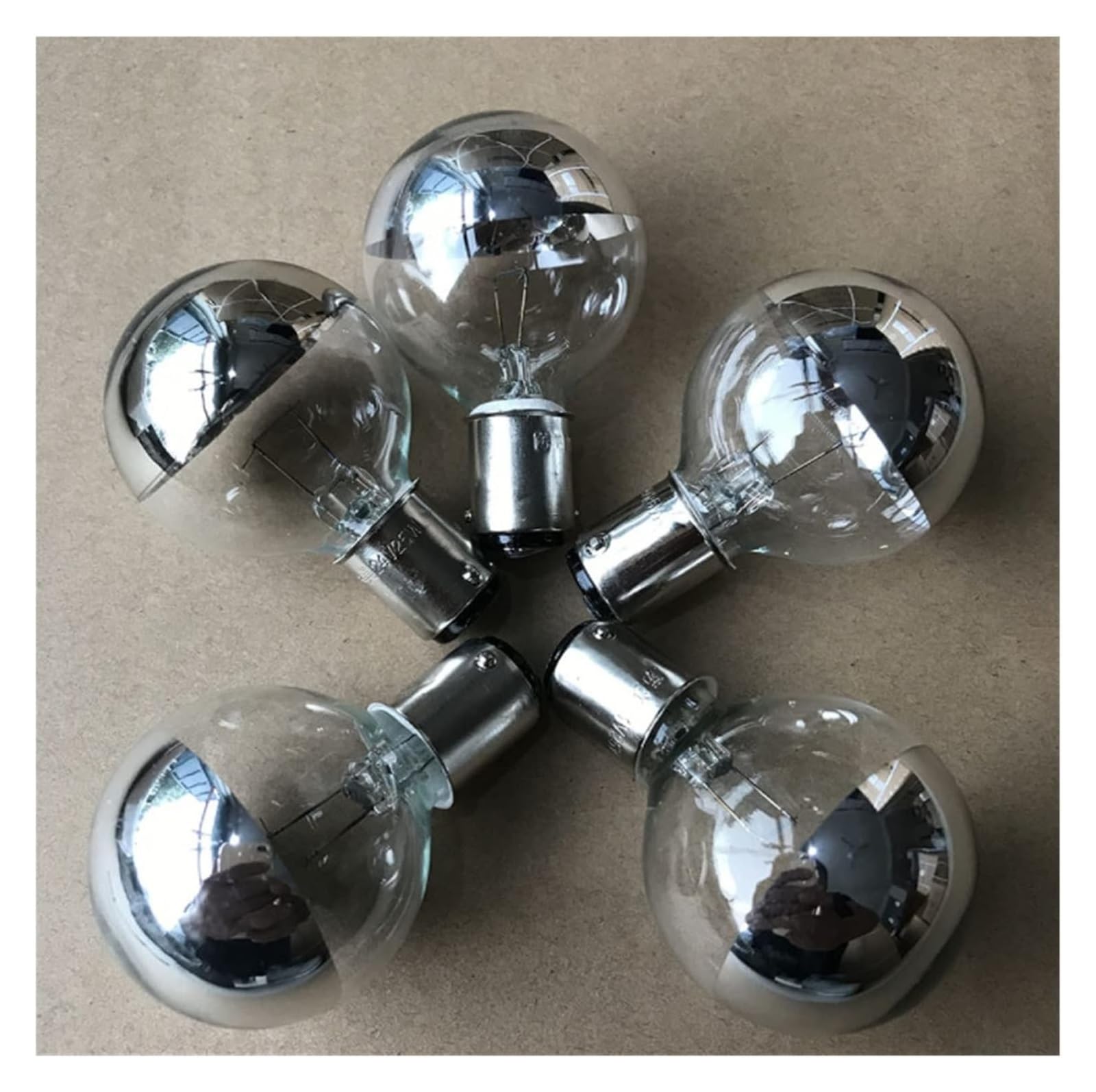 10 Pezzi 24 V 25 W 50 W Doppio Contatto BA15d Lampada Adatta for lampade chirurgiche 24 V 25 W H016164 Mezza Ciotola Argentata Lampadina Senza Ombre(24V 25W)
