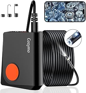 Dual Lens Wireless Endoscope,2560P HD WIFI Borescope Inspection Camera with IP67 Waterproof Camera,Industrial Endoscope Camera with 9 LED Lights,Inspection Camera for Android and iOS Smartphone,16.4FT