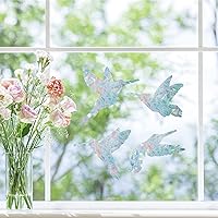 Vista 74 de GORGECRAFT 16 calcomanías de alerta de vidrio para ventana de mariposa, anticolisión, animales, arcoíris, para pájaros, pegatinas, película