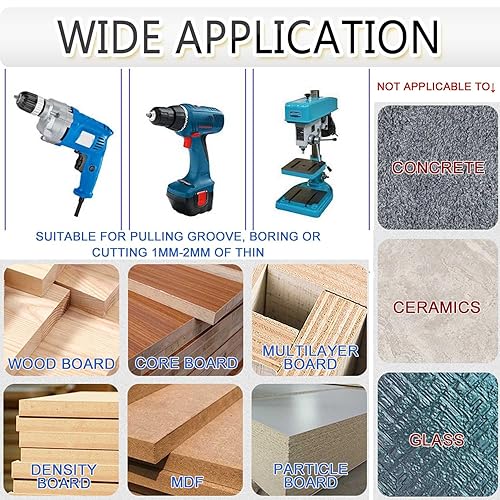 Miniatura 7 de Brocas helicoidales HSS con revestimiento de titanio, 0.118-0.315 in, corte lateral dentado, sierra en espiral, broca de taladro, herramienta para