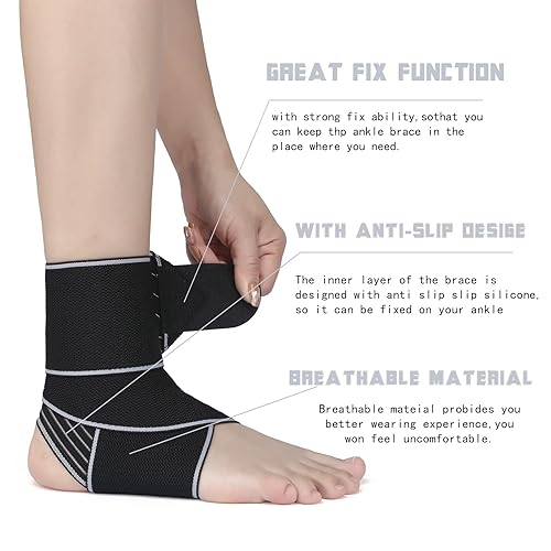 Miniatura 5 de Ankle Support,Ankle Brace for Men and Women, Adjustable Ankle Compression Brace for Plantar fasciitis, arthritis sprains, muscle fatigue or joint