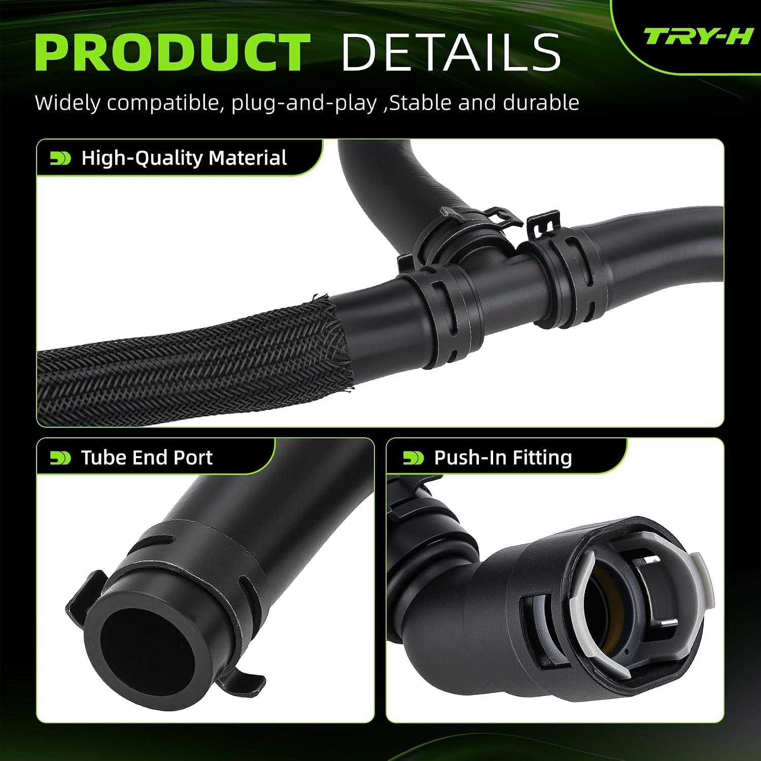 626-802 Engine Heater Hose Assembly Compatible with 2015-2017 Ford F-150 5.0L V8 Automotive Parts Inlet & Outlet Heated Hoses Replace FL3Z-18472-K 626802 FL3Z-18472-H 160553 KH874