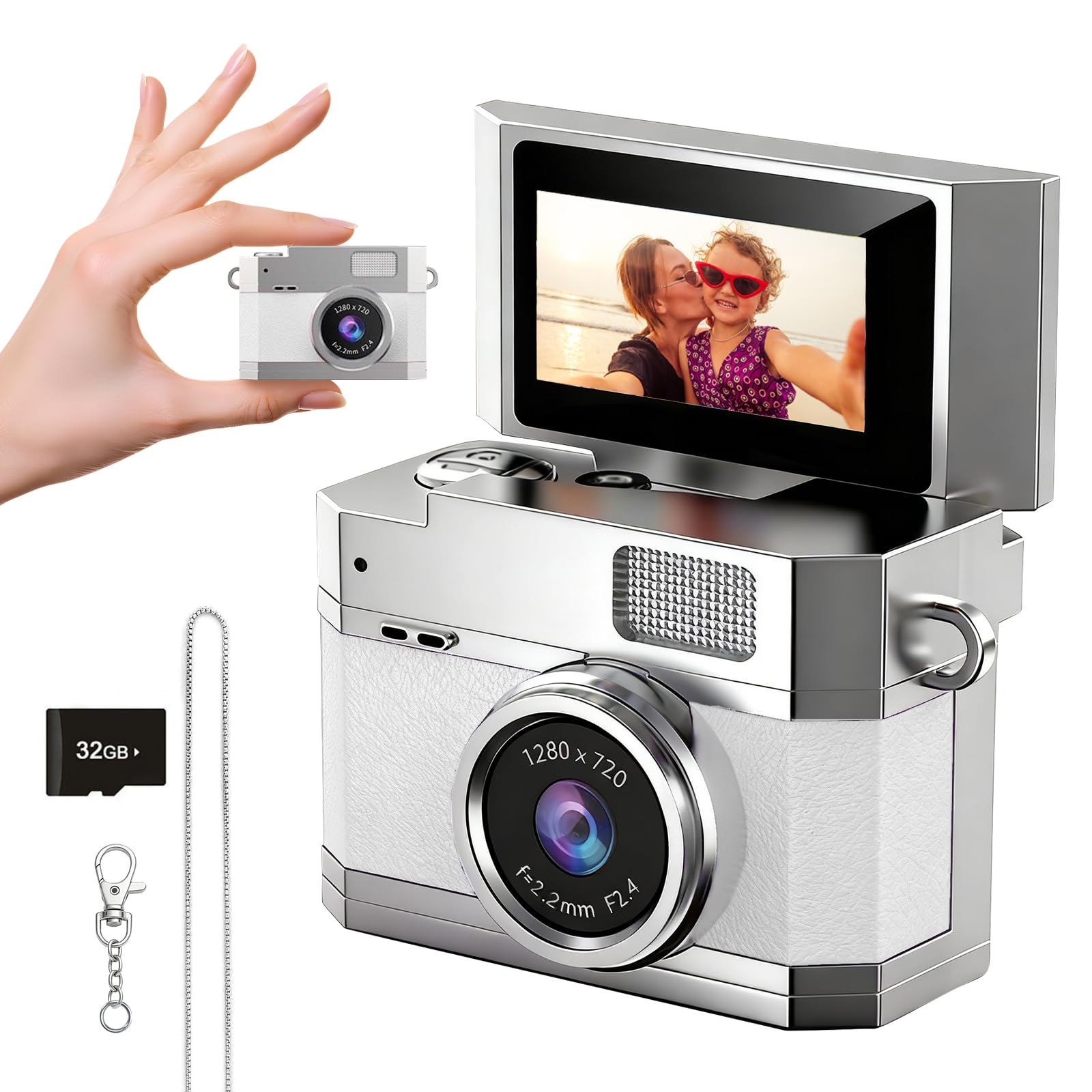 Amazon.com : Mini Keychain Digital Camera White - HD Mini Digital