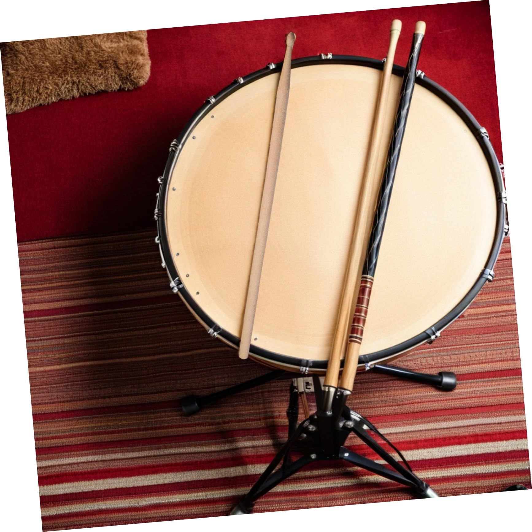 TOYANDONA 2 Satz 5a Maple Drumsticks mit Rutschfestem Griff und Stoffbeutel für Schlagzeuger
