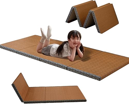 Colchón de tatami tradicional japonés, Igusa (hierba rusa), colchón plegable de suelo japonés, futón, meditación, tapete de verano para dormir (59.1