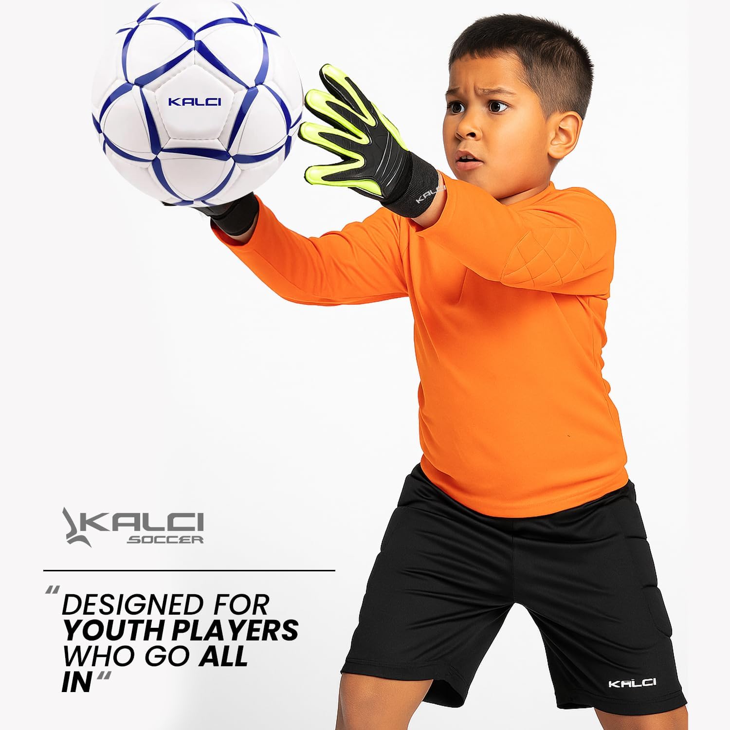 Kalci Youth Padded Goalie Shorts, Sweat Wicking Soccer Shorts for Boys and Men, Regular Dri-Fit Football Goalkeeper Shorts - Image 3