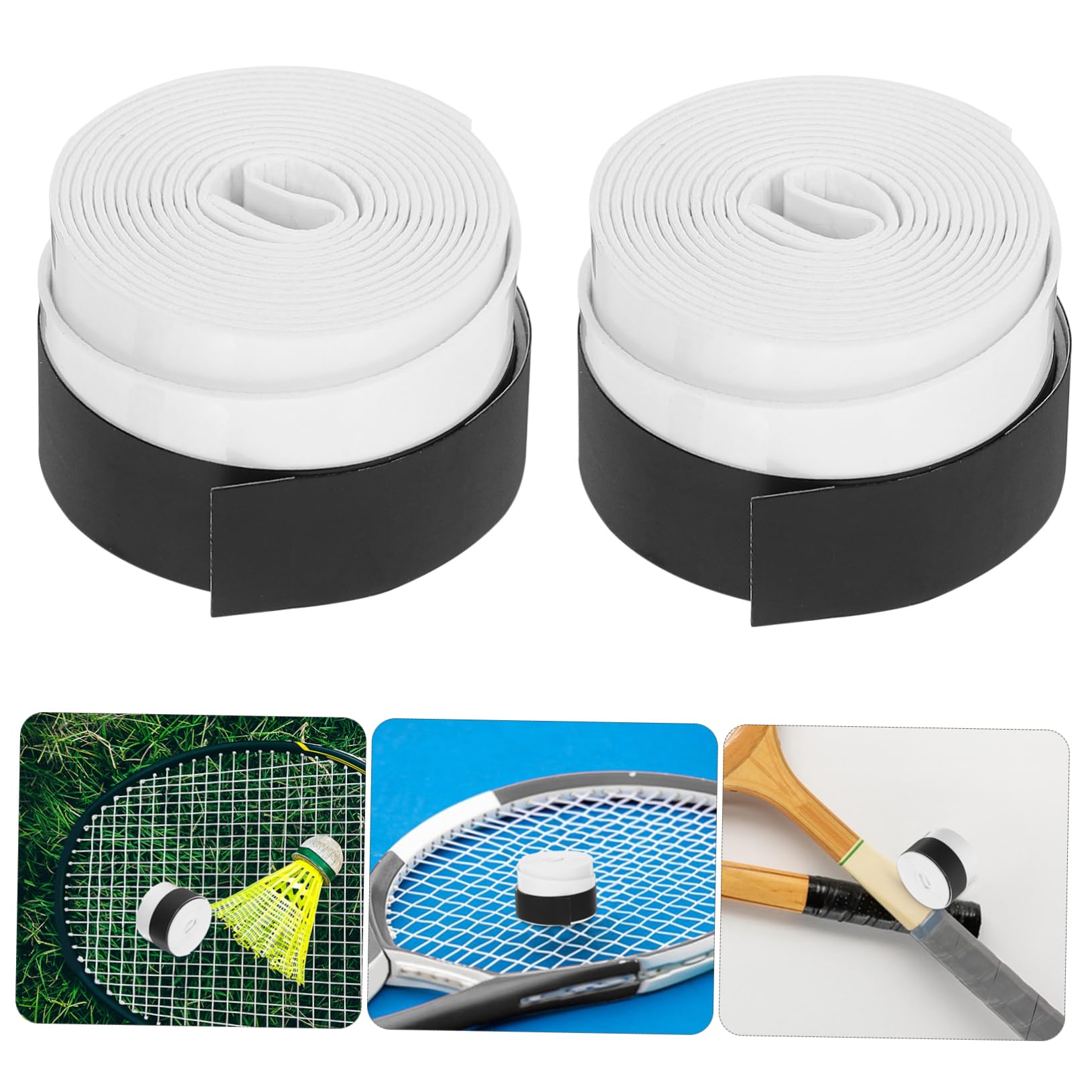 INOOMP 40pezzi Grip Antiscivolo per Racchette Overgrip Super Assorbente Pu Bianco per Tennis Badminton e Squash per Giocatori Che Sudano Facilmente