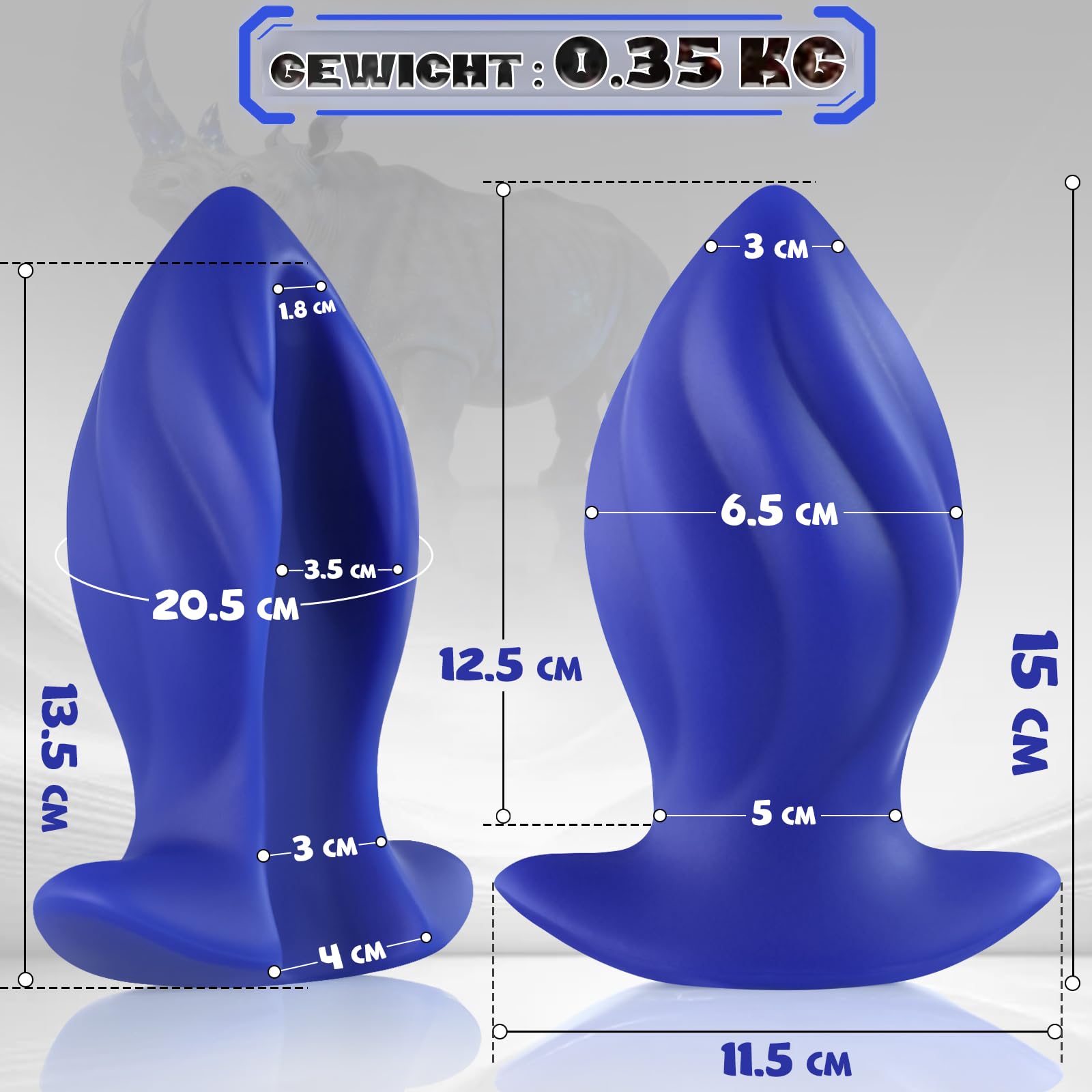 Plug Anale per Uomo, Plug Anale in Silicone Cavo XXL 6,5 cm con Design a Tunnel, Compatibile con Vibratori e Vibratori per Il Pene, Giocattolo Stimolante per Il Massaggio Alla Prostata per Coppie