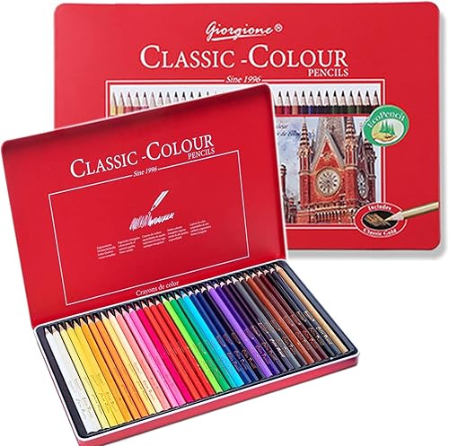 Ugmic Juego de 36 lápices de colores  Lápices para colorear para artistas adultos, profesionales a base de aceite de núcleo suave y coloristas,