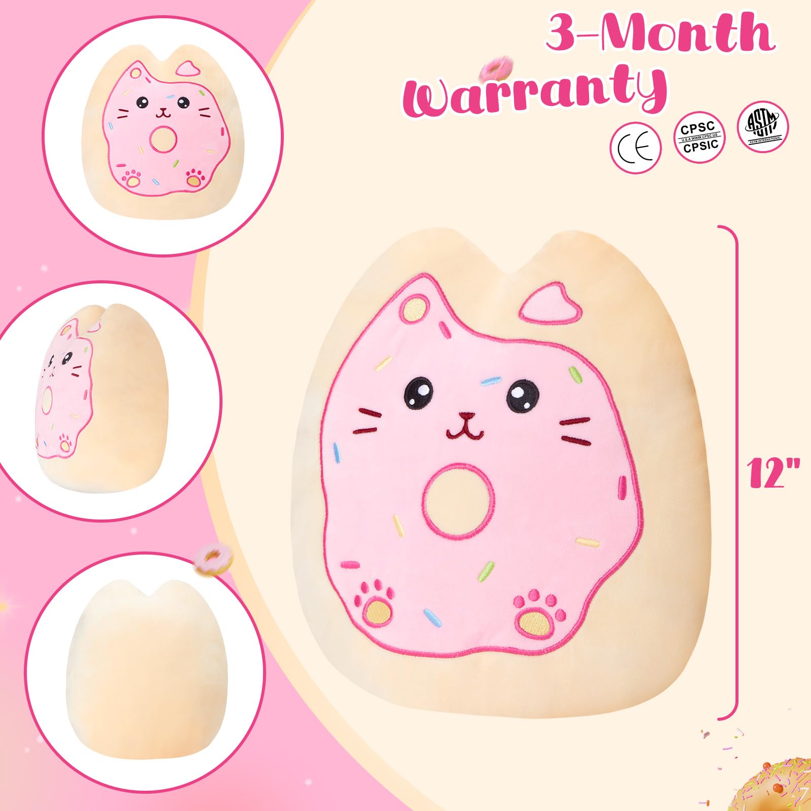 Anime Plush Stuffed Pillow: Evil Leaf/Loser/Lollipop/Cake/Stone/Jelly Game Character Throw Pillow Plushies Cuddle Figure Soft Cushion Home Sofa Decoration 15-30cm(5.9-11.8in)