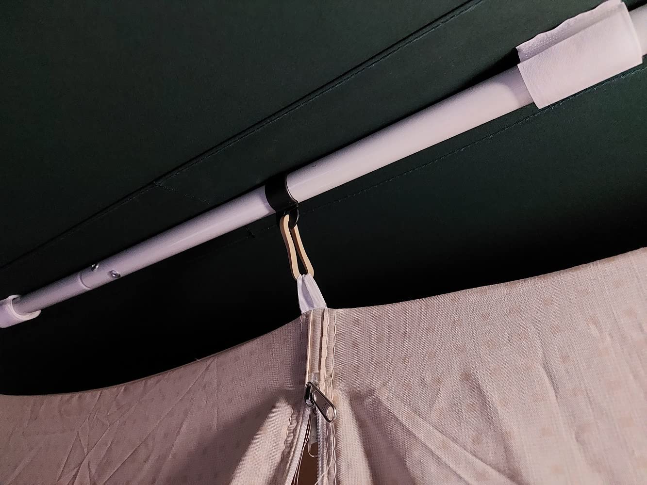 Gancho doble techo diametro 25mm, bolsa de 25 unidades para avances y tiendas camping