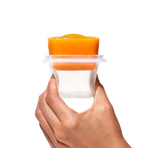 Miniatura 7 de OXO Tot Recipiente de silicona para almacenamiento de alimentos para bebés juego de cuatro recipientes de 4 onzas