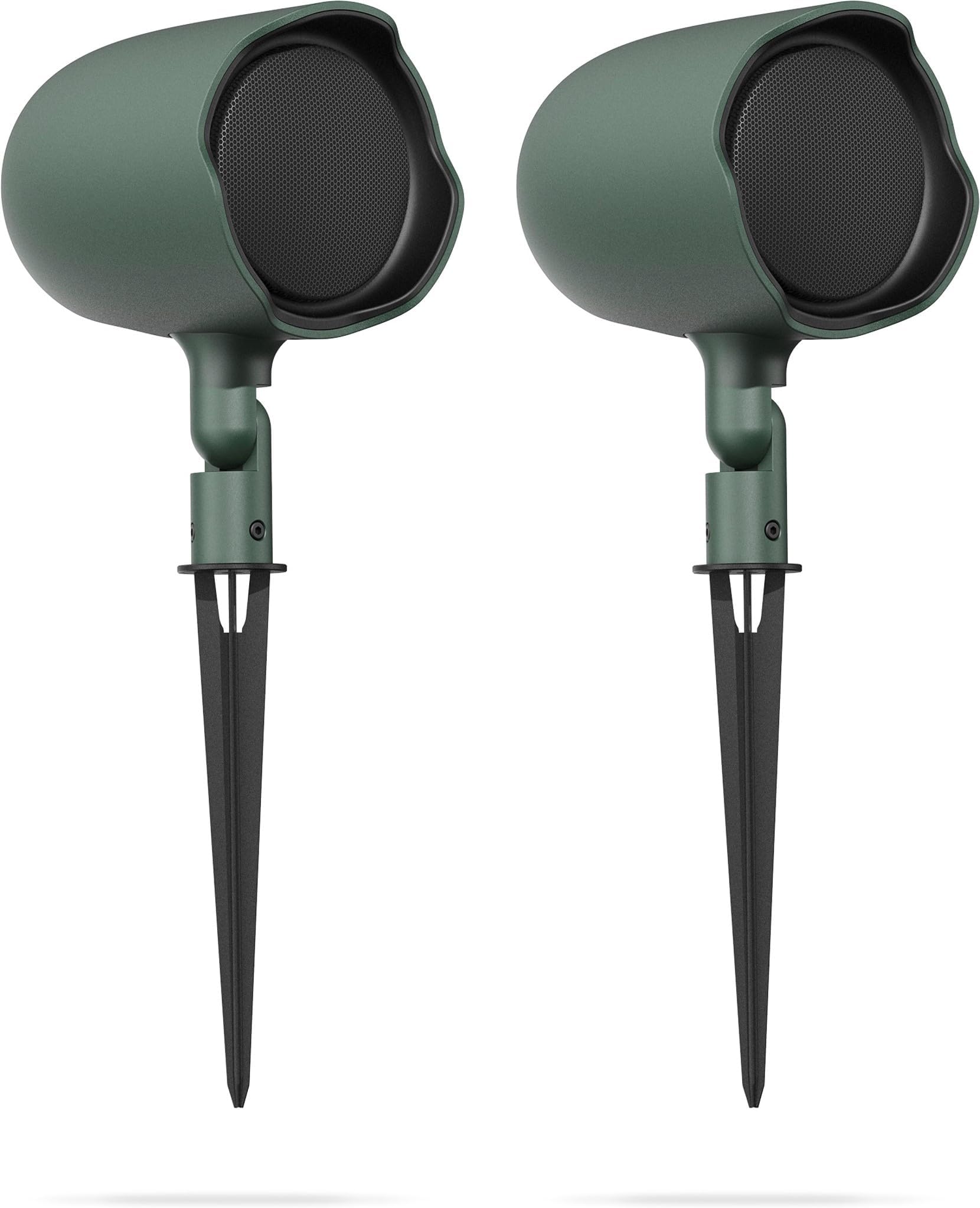 Professional GSF3GN Waterproof, Ground-Stake Outdoor Landscape, Garden Speaker, 3" Coax, Green, 1 Pair of Speakers
