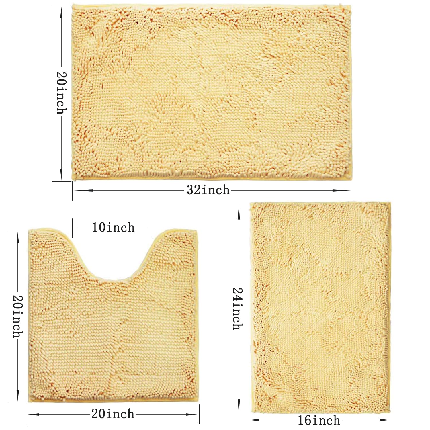 Tapis de salle de bain Chenille