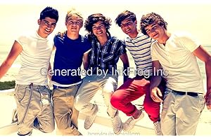 One Direction Group Beach Edible Image Cake Topper