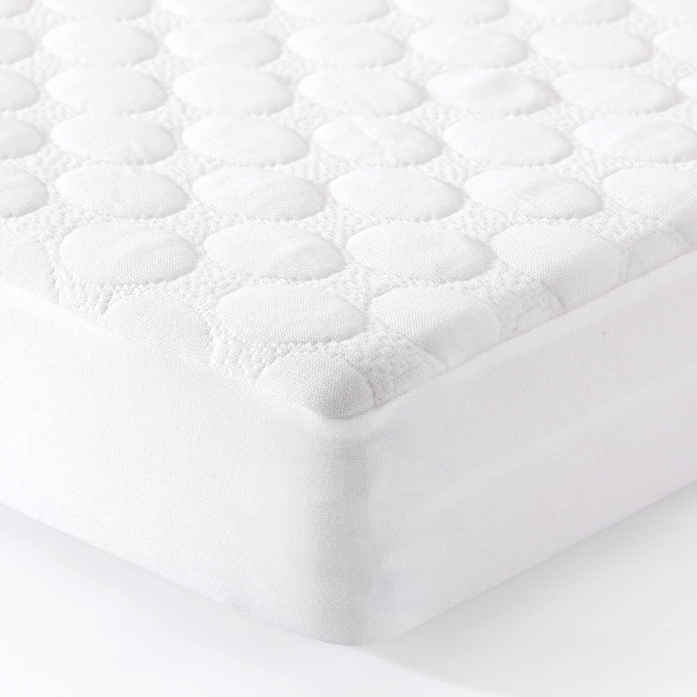 GRSSDER Waterproof Pack and Play Mattress Protector, Deluxe Bamboo Top, Extra Soft Pack n Play