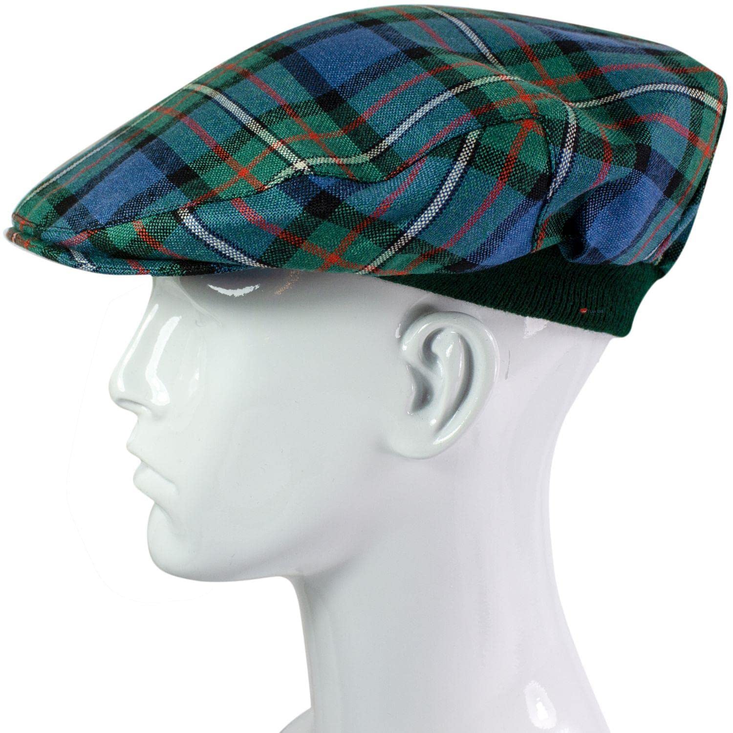 I LUV LTD Diseño de Tartán Gorras Planas Ferguson Ancient Tartan Hombres y Mujeres Talla única Banda Elástica Ajuste Cómodo Hecho Escocés