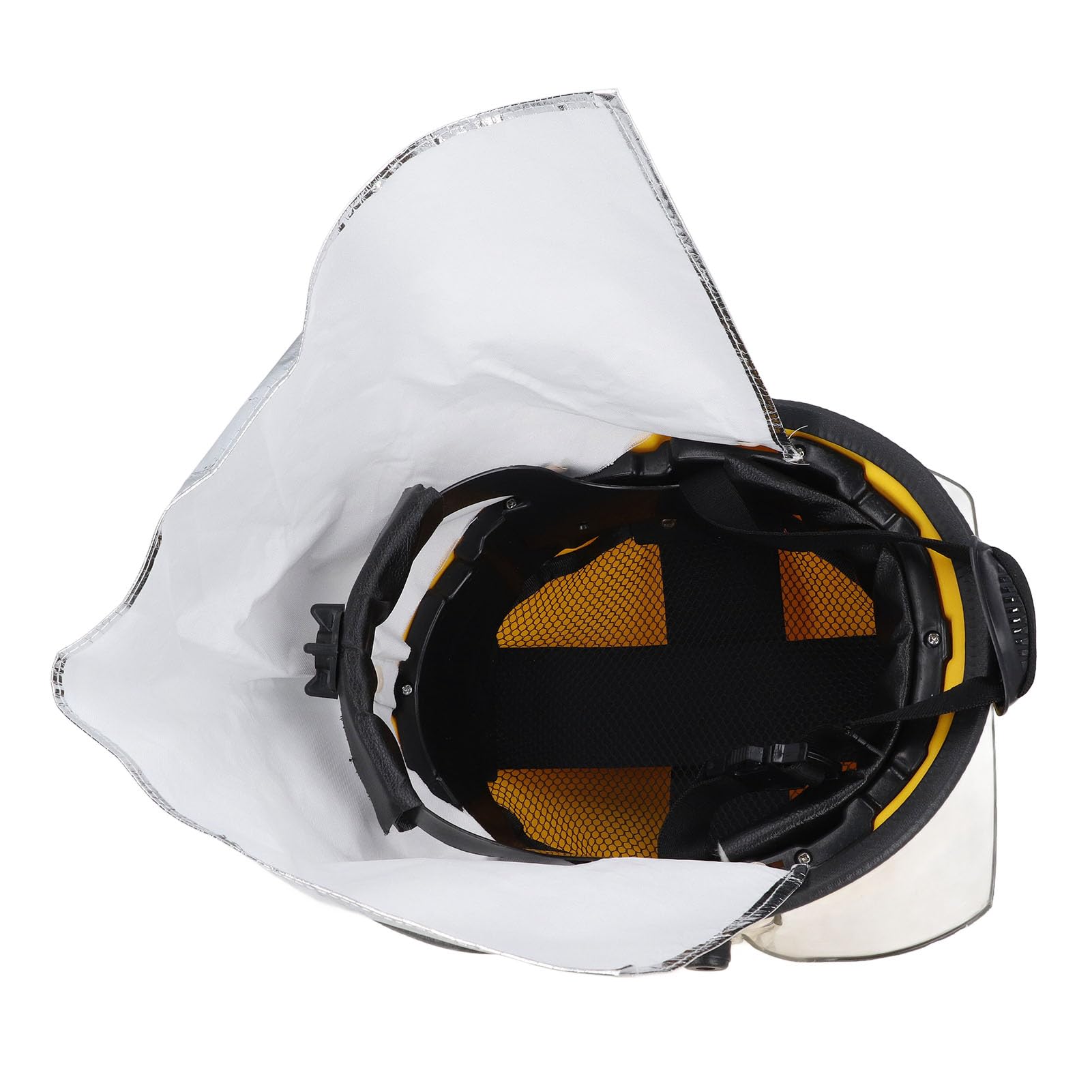 Irfora Casco de Seguridad para Bomberos, Protección Completa de la Cabeza Plástico Reforzado para Rescate Emergencia, Casco Duro Ignífugo Construcción
