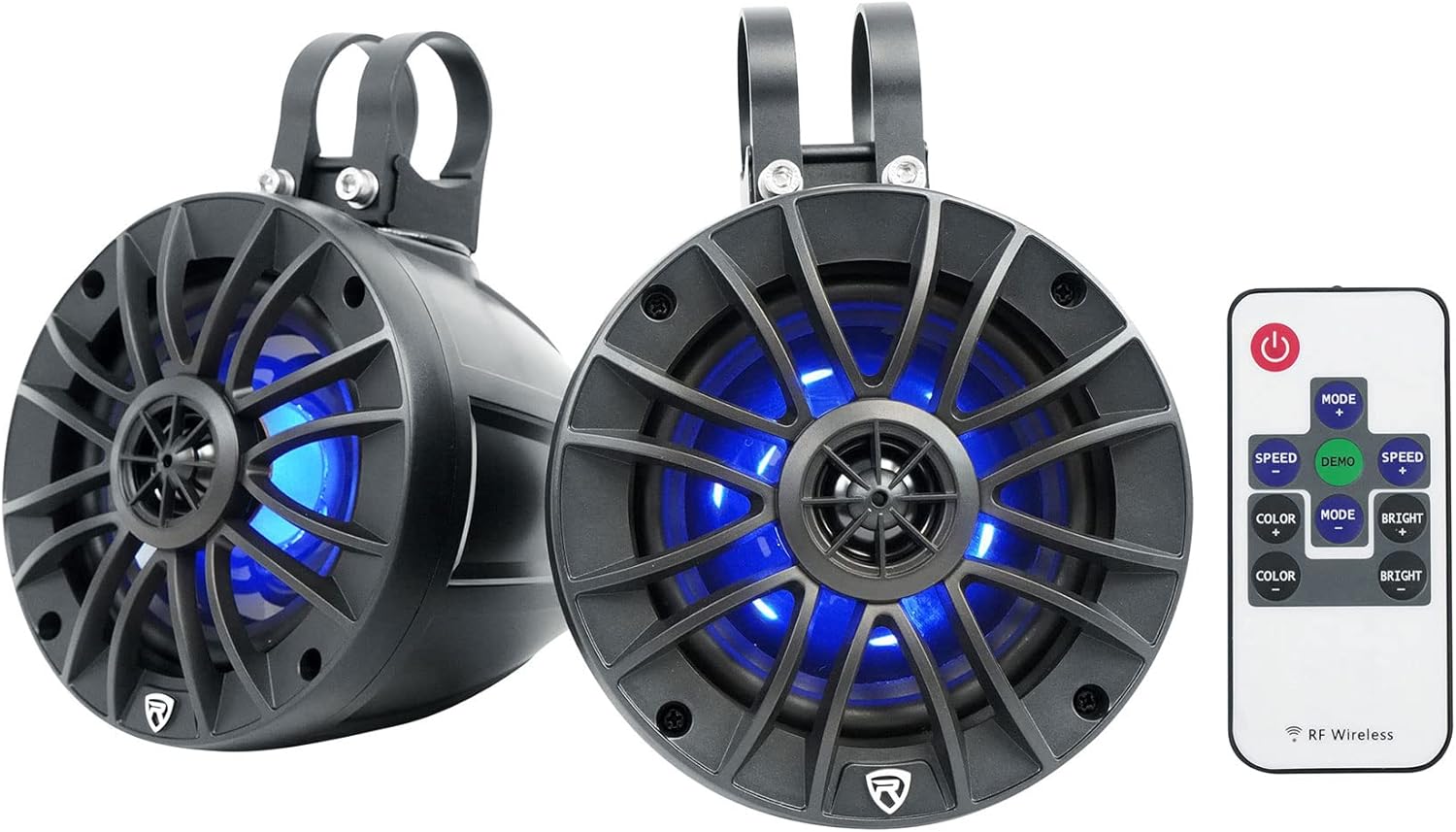 Parlantes Torre Rockville PT525BR 5.25" Bluetooth LED para ATV/UTV